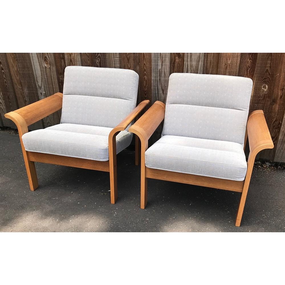 Danish Arm Chairs : Danish Lounge Chairs by Thygesen & Sørensen for Magnus Olesen